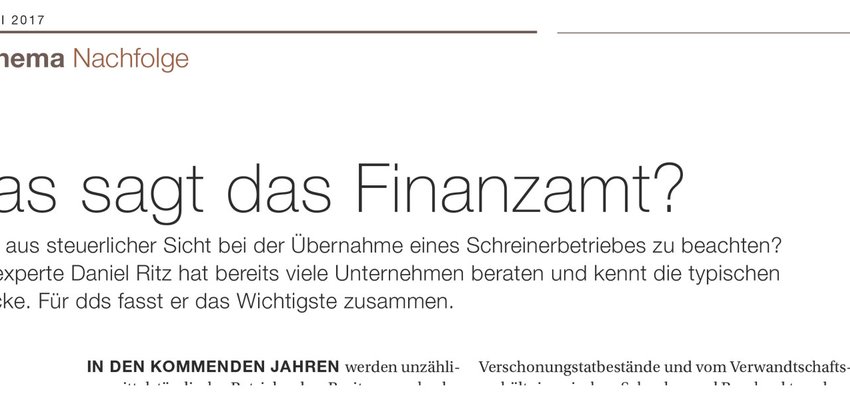 Interview: Was sagt das Finanzamt