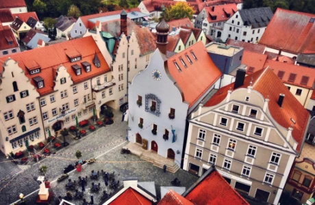 Luftbild Abensberg Stadtplatz