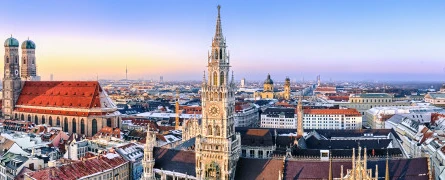 Luftaufnahme Muenchen mit Frauenkirche