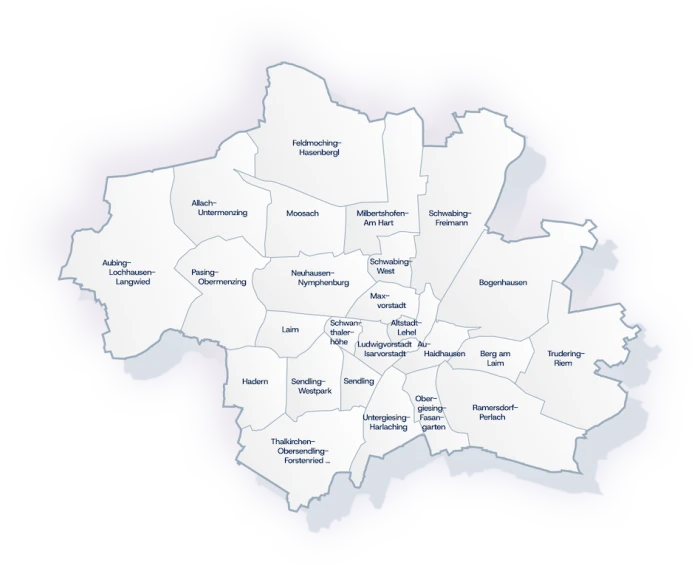 Standorte der RNHS-Gruppe in München